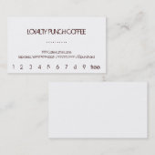 Loyalty Coffee Punch Card Treuekarte (Vorne/Hinten)