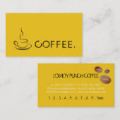 Loyalty Coffee Punch Deep Lemon Hintergrund Treuekarte (Vorne/Hinten)