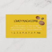 Loyalty Coffee Punch Deep Lemon Hintergrund Treuekarte (Rückseite)