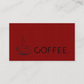 Loyalty Coffee Punch Deep Red Background Treuekarte (Vorderseite)