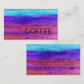 Loyalty Coffee Punch Farbiger moderner Holzschau # Treuekarte (Vorne/Hinten)