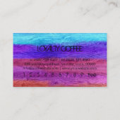 Loyalty Coffee Punch Farbiger moderner Holzschau # Treuekarte (Rückseite)