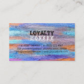 Loyalty Coffee Punch Farbiges modernes Holz #15 Treuekarte (Rückseite)