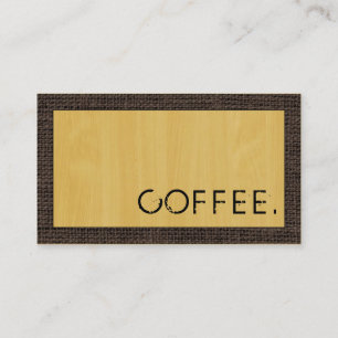 Loyalty Coffee Punch Holz Look Moderner Burlap #5 Treuekarte