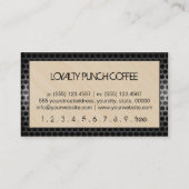 Loyalty Coffee Punch Holz Look Moderner Metal #12 Treuekarte (Rückseite)