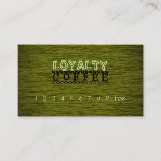 Loyalty Coffee Punch Holzschau #6 Treuekarte (Vorderseite)