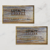 Loyalty Coffee Punch Modern Wood Grain #12 Treuekarte (Vorne/Hinten)