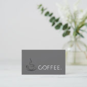 Loyalty Coffee Punch Moderner Dim Grau Hintergrund Treuekarte (Stehend Vorderseite)