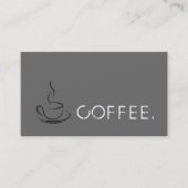 Loyalty Coffee Punch Moderner Dim Grau Hintergrund Treuekarte (Vorderseite)