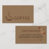 Loyalty Coffee Punch Moderner Hintergrund Treuekarte (Vorne/Hinten)