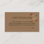 Loyalty Coffee Punch Moderner Hintergrund Treuekarte (Rückseite)