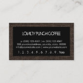 Loyalty Coffee Punch Moderner schwarzer Hintergrun Treuekarte (Rückseite)