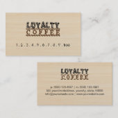 Loyalty Coffee Punch Modernes Holz Treuekarte (Vorne/Hinten)