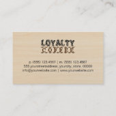 Loyalty Coffee Punch Modernes Holz Treuekarte (Rückseite)