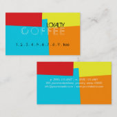 Loyalty Coffee Punch Retro Farbmuster #4 Treuekarte (Vorne/Hinten)