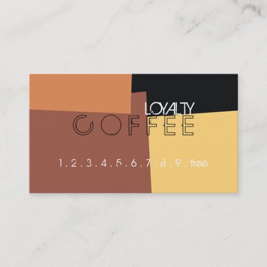 Loyalty Coffee Punch Retro Farbmuster #6 Treuekarte (Vorderseite)