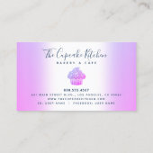 Loyalty Cupcake Bäckerei Koch Lila Glitzer Tropfen Visitenkarte (Rückseite)