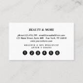 Loyalty Glitzer Card 5 Nails Lashes Business Card Visitenkarte (Rückseite)