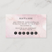 Loyalty Glitzer Card 5 Nails Lashes Visitenkarte (Rückseite)