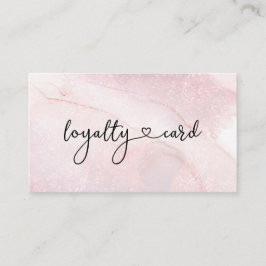 Loyalty Glitzer Card 5 Nails Lashes Visitenkarte