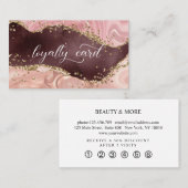 Loyalty Glitzer Marmor 5 Nails Lashes Visitenkarte (Vorne/Hinten)