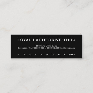 Loyalty Latte Drive-Thru Copperplate Treuekarte