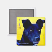 Loyalty Liebe Dog Face Magnet (Vorderseite/Rückseite)