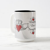 Loyalty Liebe Freundschaft Claddagh Coffee Tasse (Vorderseite Links)