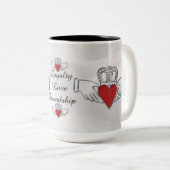 Loyalty Liebe Freundschaft Claddagh Coffee Tasse (VorderseiteRechts)