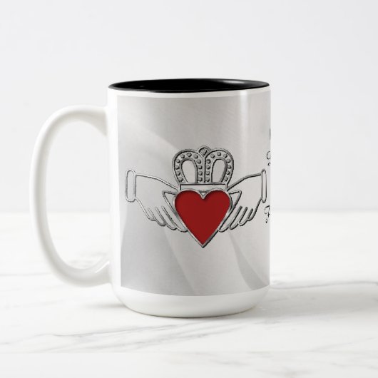 Loyalty Liebe Freundschaft Claddagh Coffee Tasse (Links)