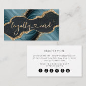 Loyalty Marble Glitzer Card 5 Salon Visitenkarte (Vorne/Hinten)