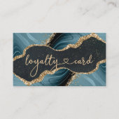 Loyalty Marble Glitzer Card 5 Salon Visitenkarte (Vorderseite)