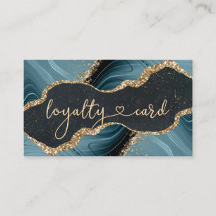 Loyalty Marble Glitzer Card 5 Salon Visitenkarte