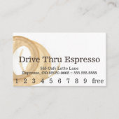 Loyalty News Font Coffee Stain Punchcard Treuekarte (Vorderseite)