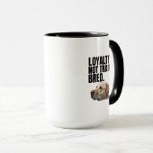 Loyalty Not Trained Bred – Yellow Lab – Coffee Tasse (VorderseiteRechts)