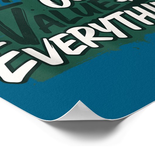 Loyalty Outvalues Everything Streetware Urban  Poster (Ecke)