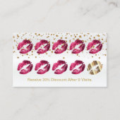 Loyalty Punch Card - Hot Pink Glitzer Treuekarte (Vorderseite)