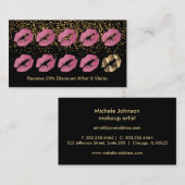 Loyalty Punch Card - Hübsch rosa Glitzer und Gold Treuekarte (Vorne/Hinten)