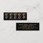 Loyalty Punch Card - Regenbogenlippen und Gold 3 Treuekarte (Vorne/Hinten)