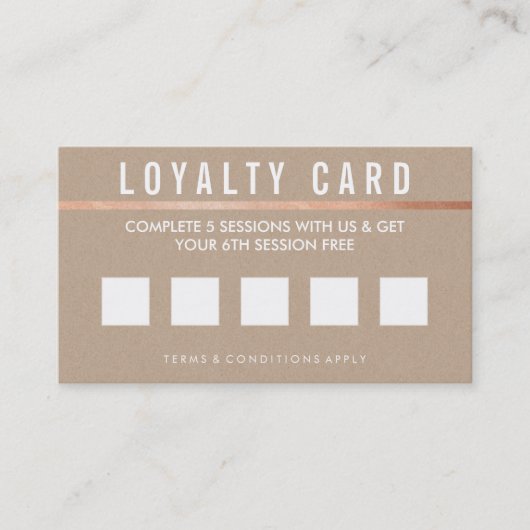 LOYALTY REWARDS KARTE fett, einfache trendy kraft (Vorderseite)