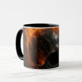 Loyalty Taste Better” – Flaming Skull Tribal Mug Tasse (Vorderseite Links)