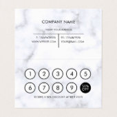 Loyalty White Marble Muster Visitenkarten (Innenseite Aufgefaltet)