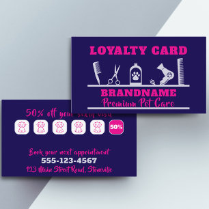 Loyaly Card Pet Care Pflegedienst Visitenkarte