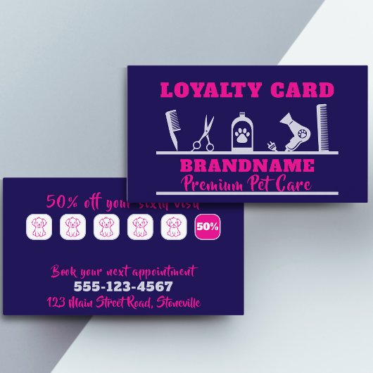 Loyaly Card Pet Care Pflegedienst Visitenkarte