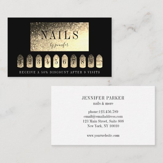 LoyŌ 9 Nails Visitenkarte (Vorne/Hinten)