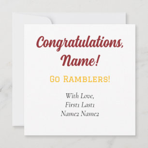 Loyola University Chicago Go Ramblers! Geschenkanh Feiertagskarte