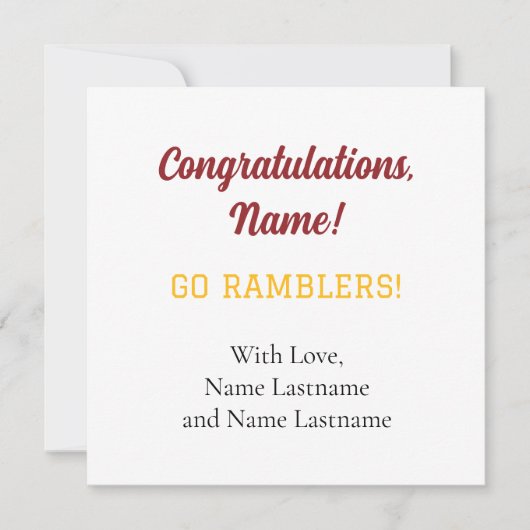 Loyola University Chicago LUC - Geschenkkarte Karte (Vorderseite)