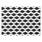 Lozenge Form Diamant Muster Schwarz und Weiß Tischdecke (Vorderseite (Horizontal))