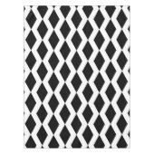 Lozenge Form Diamant Muster Schwarz und Weiß Tischdecke (Vorderseite)