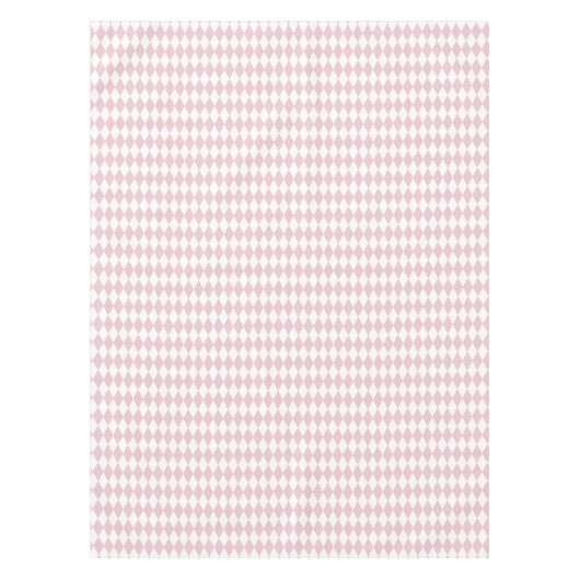 Lozenge Form Diamond Muster Soft Pink Tischdecke (Vorderseite)